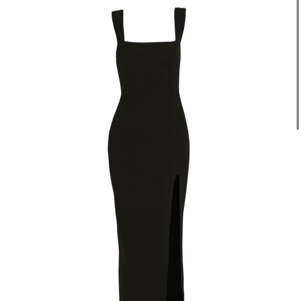 Tall square neck side split maxi dress